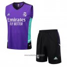 Tracksuit Real Madrid Without Sleeves 2023-2024 Purpura