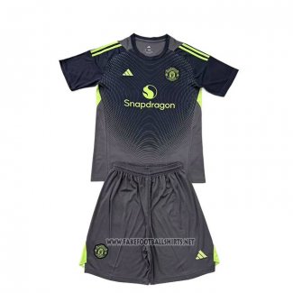 Manchester United Away Goalkeeper Shirt Kid 2025-2026 Black