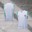 Manchester United Training Shirt Without Sleeves 2023-2024 White