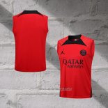 Paris Saint-Germain Jordan Training Shirt Without Sleeves 2023-2024 Red
