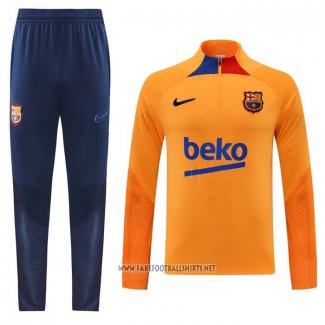 Sweatshirt Tracksuit Barcelona 2022-2023 Orange