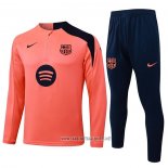 Sweatshirt Tracksuit Barcelona Kid 2025-2026 Orange