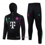Sweatshirt Tracksuit Bayern Munich Kid 2023-2024 Black and White