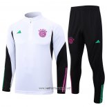 Sweatshirt Tracksuit Bayern Munich Kid 2023-2024 White