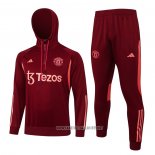 Sweatshirt Tracksuit Manchester United Kid 2023-2024 Dark Red
