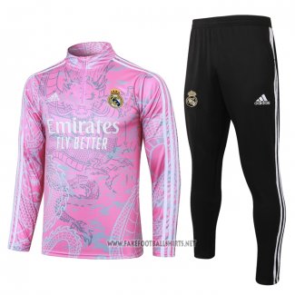 Sweatshirt Tracksuit Real Madrid Kid 2023-2024 Rosa