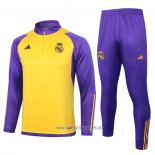 Sweatshirt Tracksuit Real Madrid Kid 2023-2024 Yellow