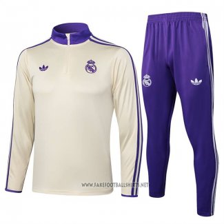 Sweatshirt Tracksuit Real Madrid Kid 2025-2026 Yellow