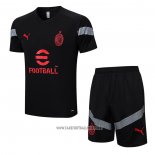 Tracksuit AC Milan Short Sleeve 2022-2023 Black - Shorts
