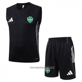 Tracksuit Al-Ahli Saudi Without Sleeves 2025-2026 Black