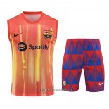 Tracksuit Barcelona Without Sleeves 2023-2024 Orange