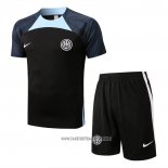 Tracksuit Inter Milan Short Sleeve 2022-2023 Black - Shorts