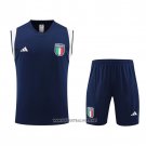 Tracksuit Italy Without Sleeves 2023-2024 Blue