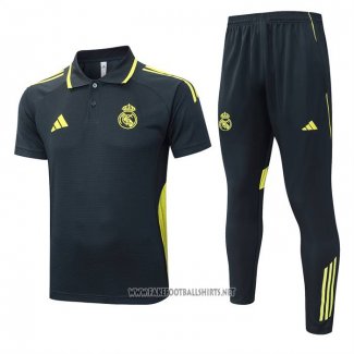 Conjunto Polo Real Madrid 2025-2026 Grey Oscuro