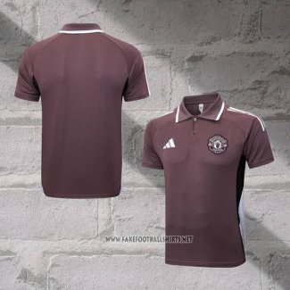 Manchester United Shirt Polo 2025-2026 Brown