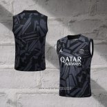Paris Saint-Germain Jordan Training Shirt Without Sleeves 2023-2024 Black and Grey