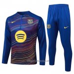 Sweatshirt Tracksuit Barcelona Kid 2025-2026 Yellow Blue