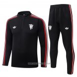 Sweatshirt Tracksuit Manchester United Kid 2026-2027 Black