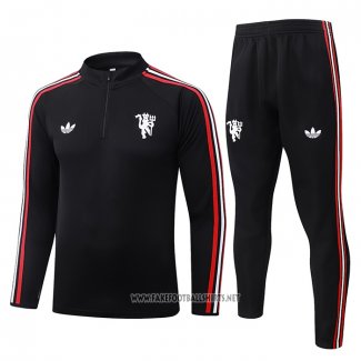 Sweatshirt Tracksuit Manchester United Kid 2026-2027 Black
