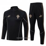 Sweatshirt Tracksuit Portugal Kid 2026-2027 Black