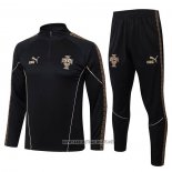 Sweatshirt Tracksuit Portugal Kid 2026-2027 Black