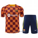 Tracksuit Barcelona Short Sleeve 2023-2024 Yellow - Shorts