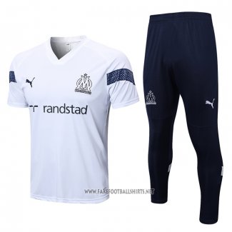 Tracksuit Olympique Marseille Short Sleeve 2022-2023 White