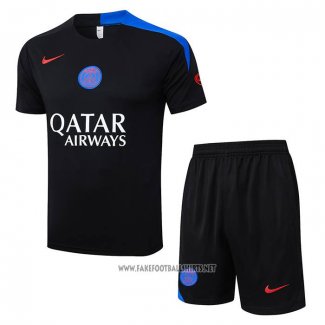 Tracksuit Paris Saint-Germain Short Sleeve 2025-2026 Black - Shorts