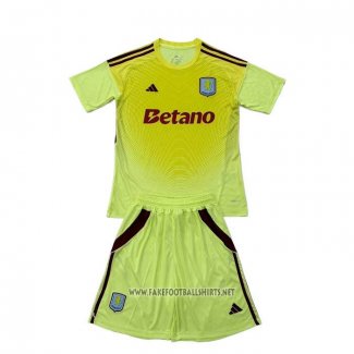 Aston Villa Goalkeeper Shirt Kid 2025-2026 Yellow