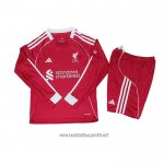 Liverpool Home Shirt Kid Long Sleeve 2025-2026