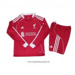 Liverpool Home Shirt Kid Long Sleeve 2025-2026