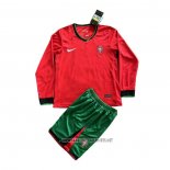 Portugal Home Shirt Kid Long Sleeve 2024