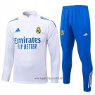Sweatshirt Tracksuit Real Madrid Kid 2025-2026 Blue White