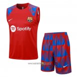 Tracksuit Barcelona Without Sleeves 2023-2024 Red